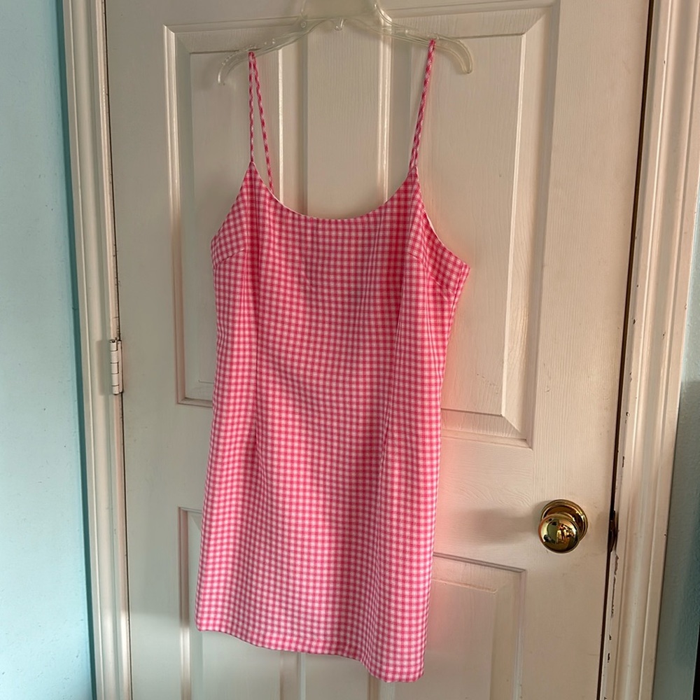 pink gingham fashion nova dress